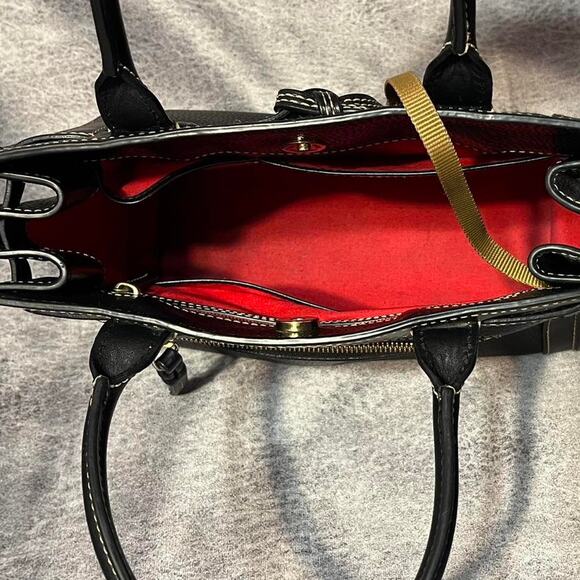 Dooney bourke handbag black pebble leather purse - Picture 6 of 8